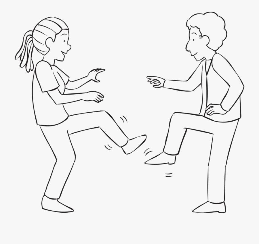 Stationary Foot Tag Super Fun Highly Co - Foot Kicking Drawing, Transparent Clipart
