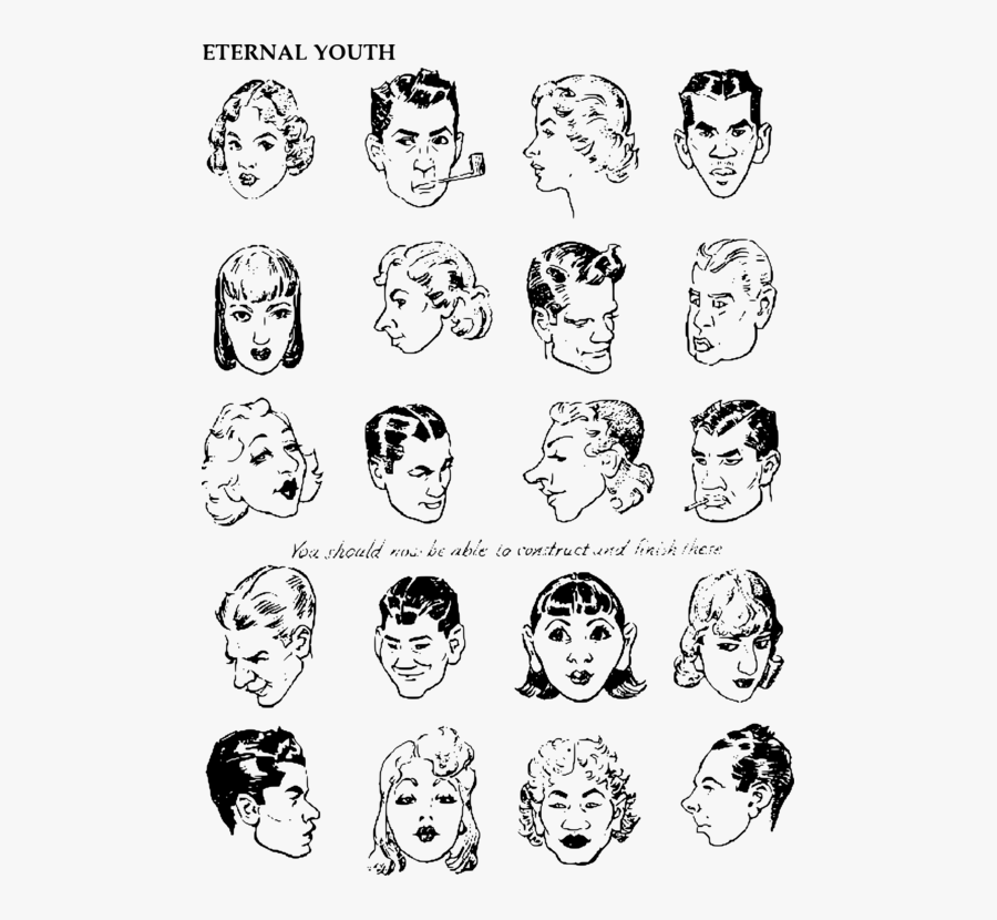 Male Clipart Interesting Person - Andrew Loomis Fun With Pencil Heads, Transparent Clipart