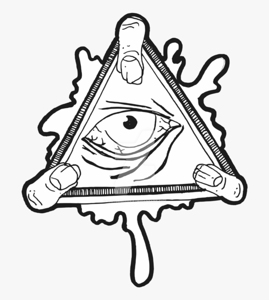 Eye Of Providence Illuminati Sticker Decal Clip Art - Illuminati Eye Drawing, Transparent Clipart