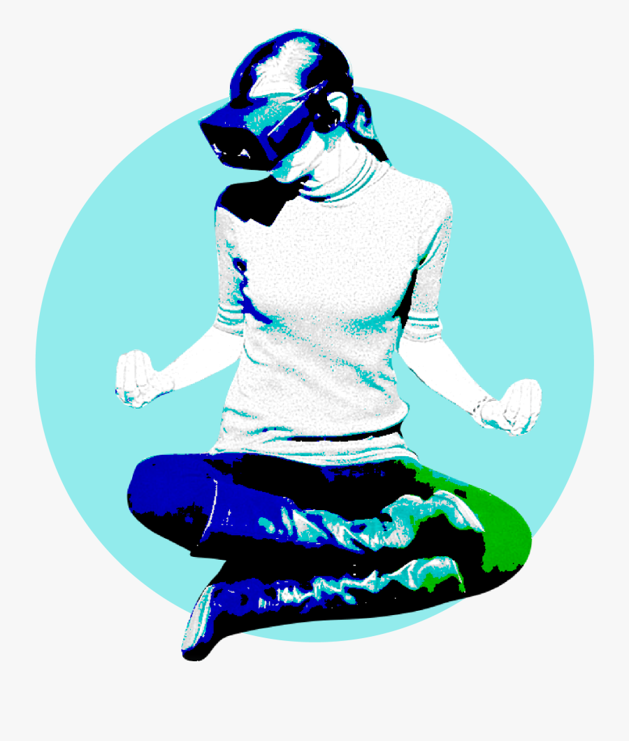 Relaxing In Vr - Illustration, Transparent Clipart
