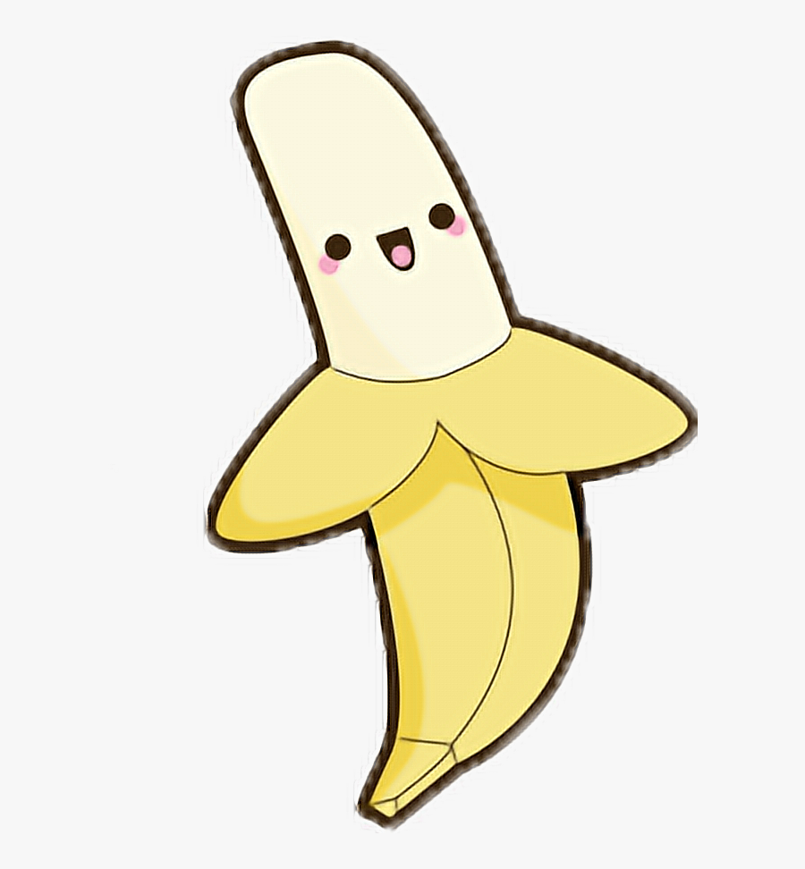 #banana #bananas #platano #platanos #kawaii #fruit - Banana Kawaii Png, Transparent Clipart