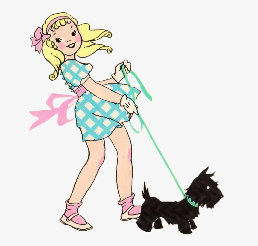 Vintage Cliparts Girl, Transparent Clipart
