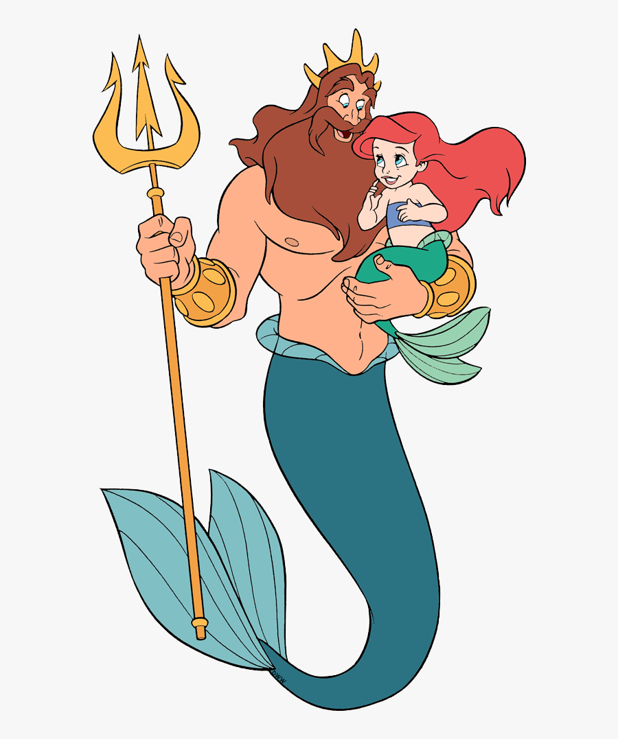 Little Mermaid Ariel's Beginning King Triton, Transparent Clipart