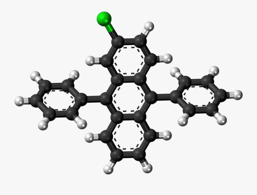 Transparent 9 Ball Png - Thymol Molecule, Transparent Clipart