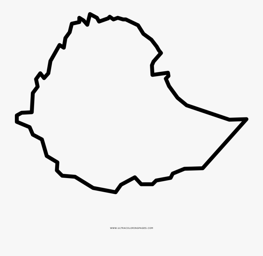 Ethiopia Coloring Page - Line Art, Transparent Clipart