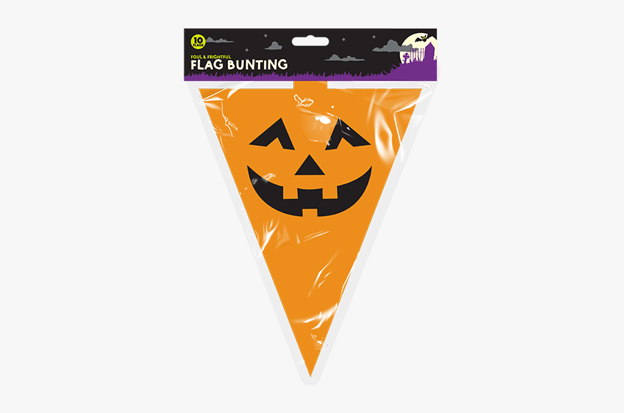 Halloween Bunting - 10 Flags - Triangular Banner Orange Halloween Hd Png, Transparent Clipart