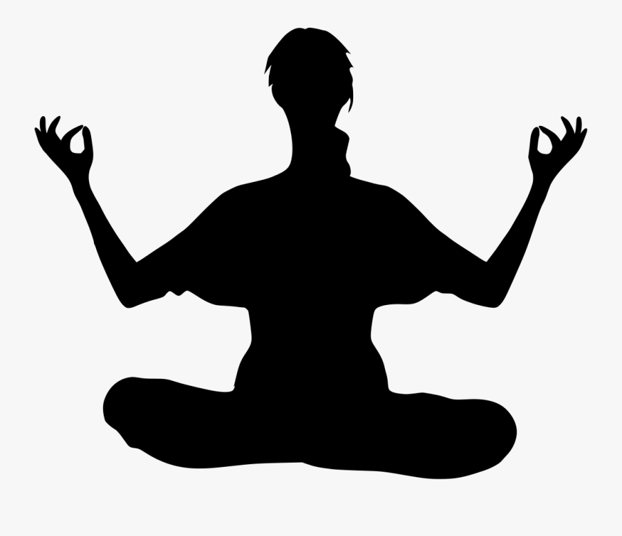 Woman Meditation Silhouette, Transparent Clipart
