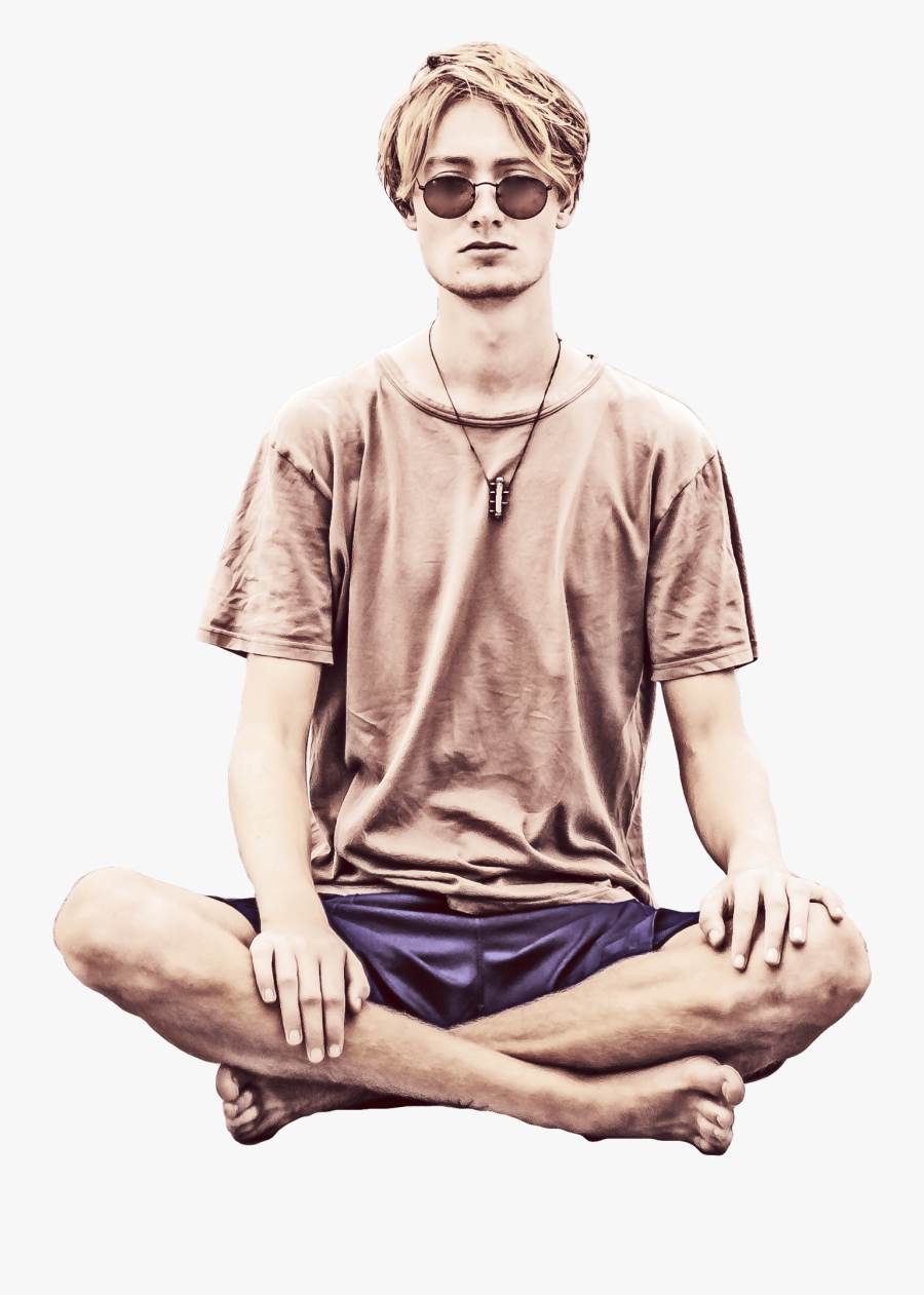 Man Sitting Meditation - Man Meditation Png, Transparent Clipart