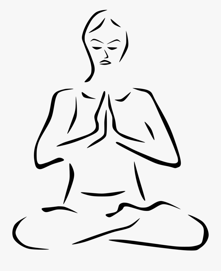 Drawing Meditation Someone Meditating Huge Freebie - Spiritual Clipart, Transparent Clipart
