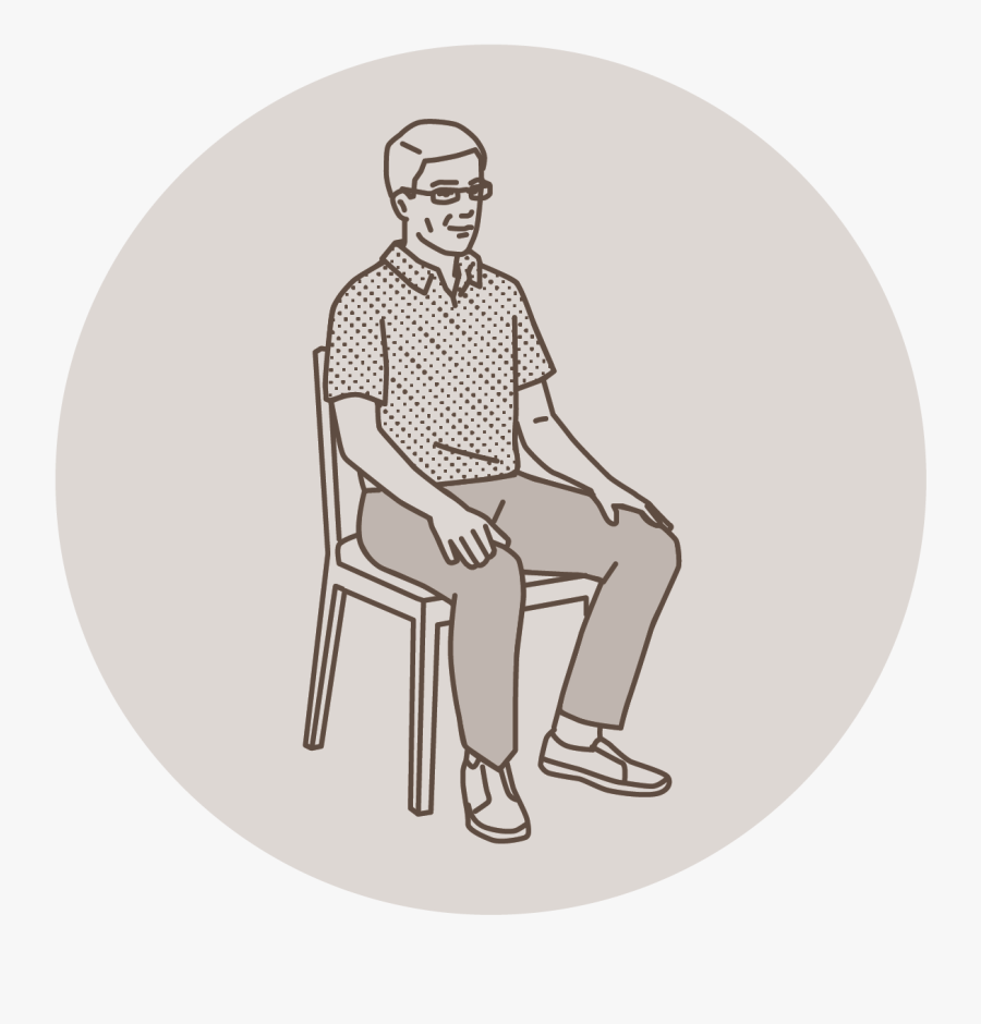 Man Meditating In Chair, Illustration - Sitting, Transparent Clipart