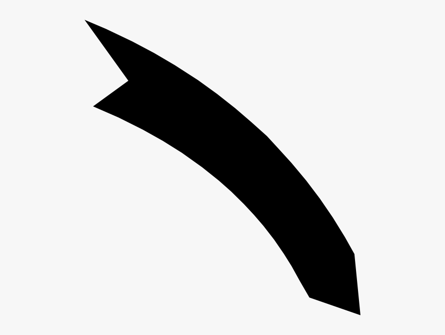 Curved Arrow Clipart Black And White - Illustration, Transparent Clipart