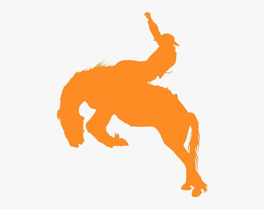 Bucking Bronco Silhouette, Transparent Clipart