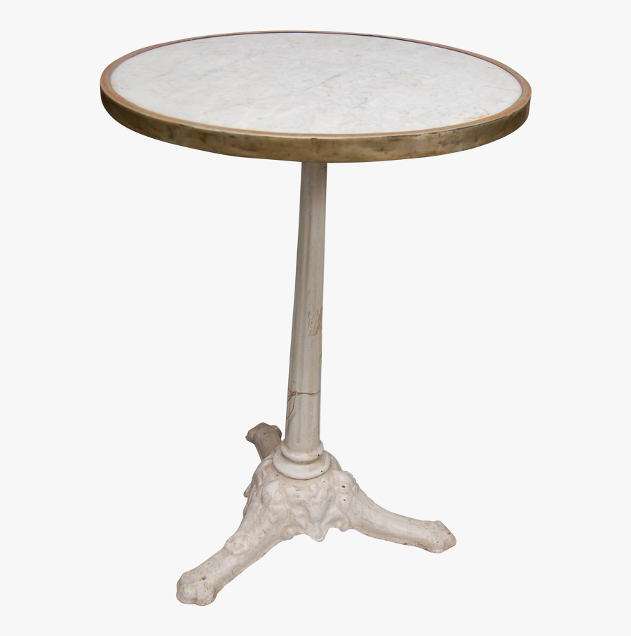 French Cafe Table White C1910 , Png Download - Outdoor Table, Transparent Clipart