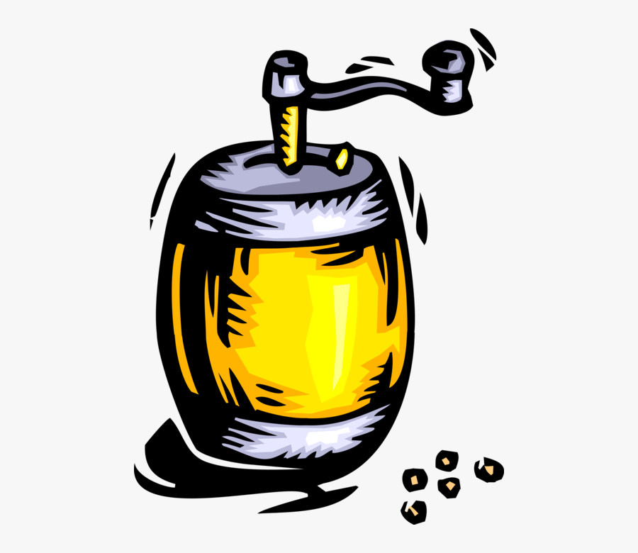 Vector Illustration Of Pepper Grinder Peppermill - Pepper Grinder Gif Clipart, Transparent Clipart