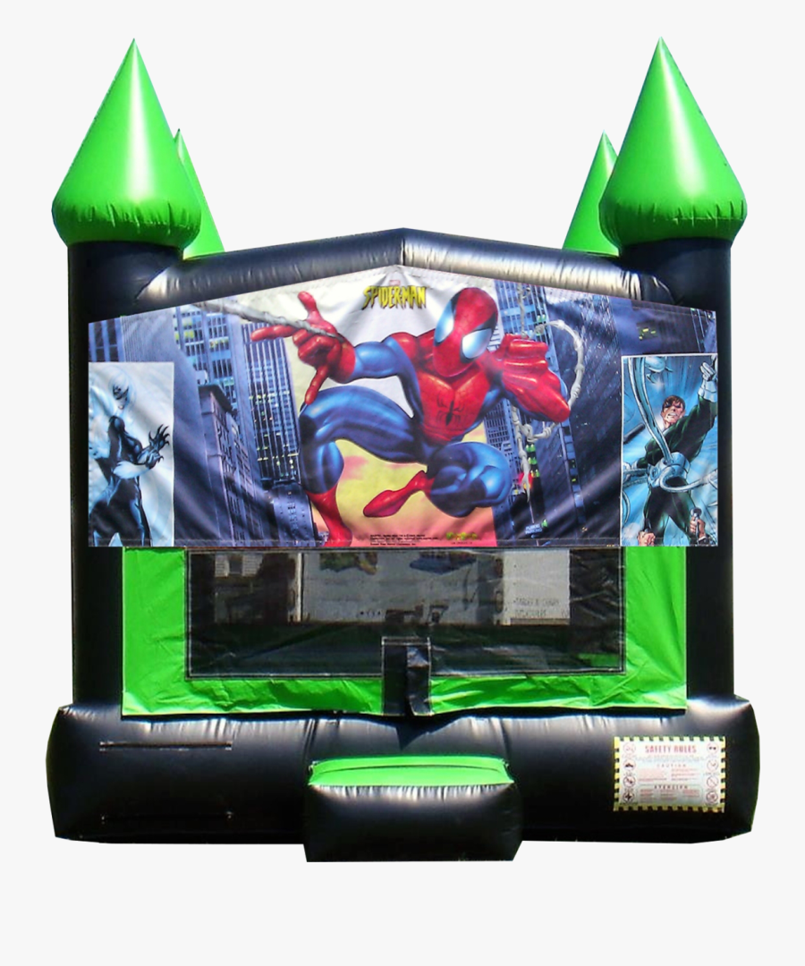 Inflatable Spiderman Bounce House, Transparent Clipart