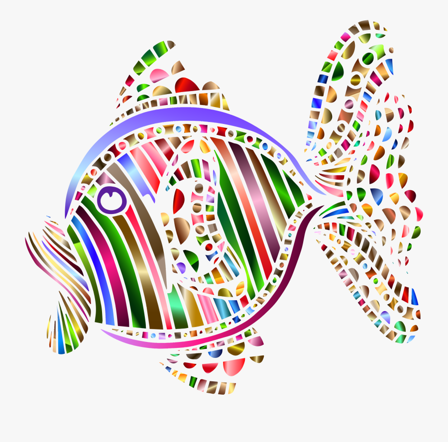 Abstract Colorful Fish 2 Clip Arts - Abstract Fish Png Clip Art, Transparent Clipart