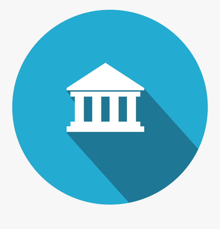 Criminal Law Icon Of A Classic Courthouse Inside A - Portrait Of A Man, Transparent Clipart