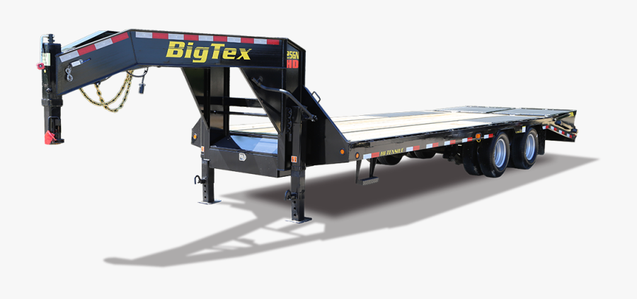 Tandem Dual Axle Gooseneck Trailer, Transparent Clipart