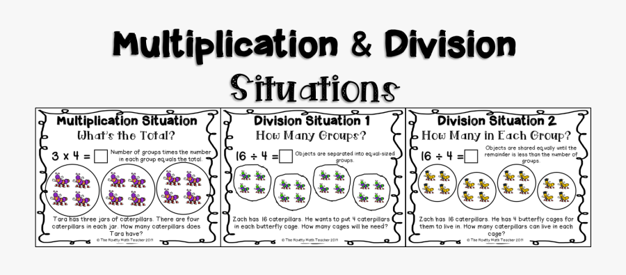 Multiplication Situations, Transparent Clipart
