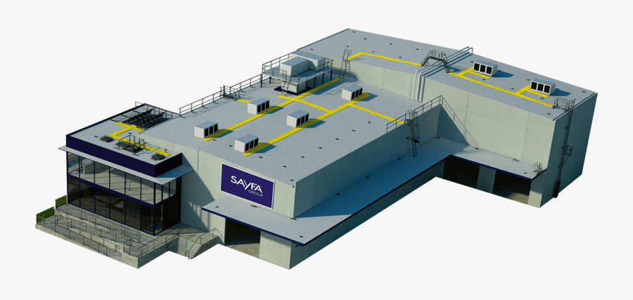 Transparent Factory Building Clipart - Industrial Factory Building Design, Transparent Clipart