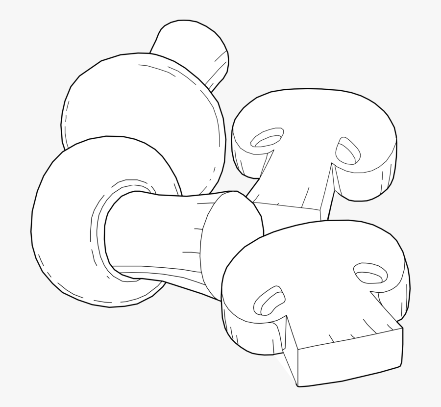 Text,shoe,monochrome - Line Drawing Of Mushroom, Transparent Clipart