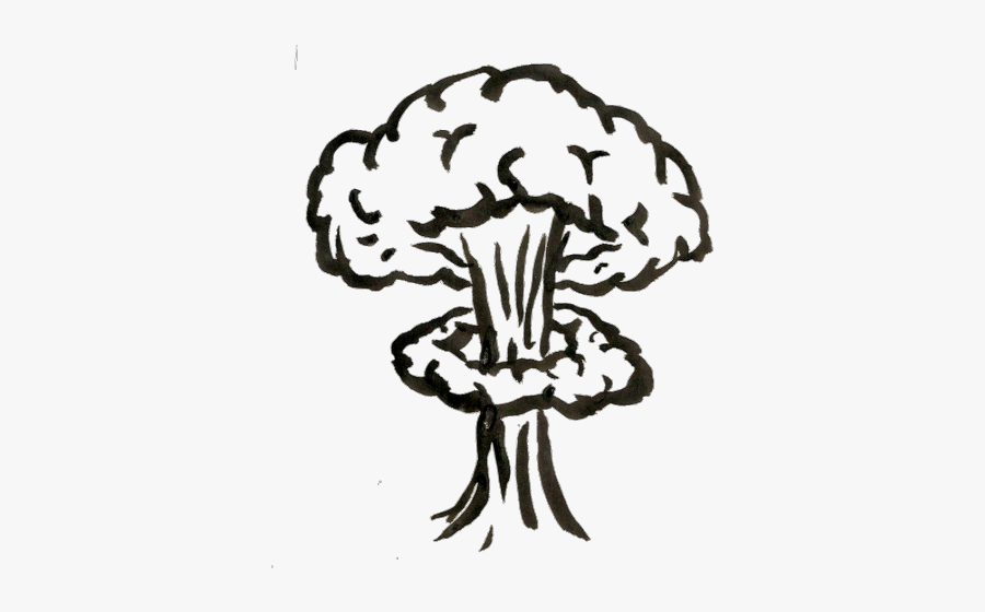 Drawn Explosions Mushroom Cloud - Explosion Drawing, Transparent Clipart