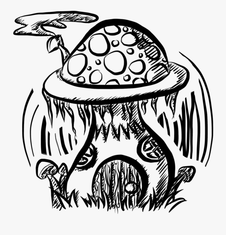 Drawing Shrooms House, Transparent Clipart