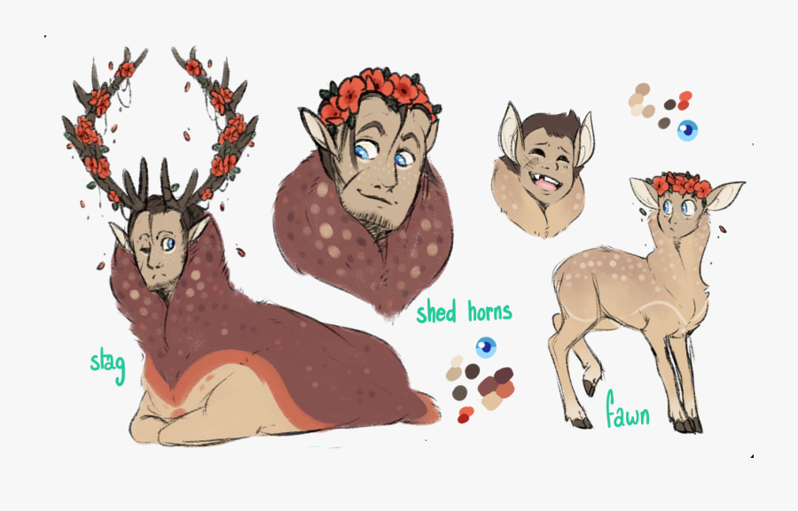 Rannie Concepting The Endless - Draw A Deer Human, Transparent Clipart
