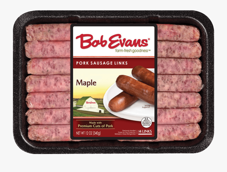 Bob Evans Maple Links 12 Oz - Bob Evans Original Sausage Links, Transparent Clipart