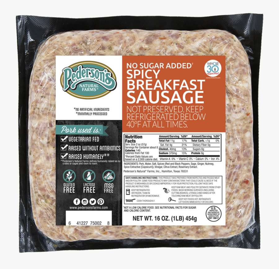 Uncured No Sugar Hickory Smoked Bacon - Whole Grain, Transparent Clipart