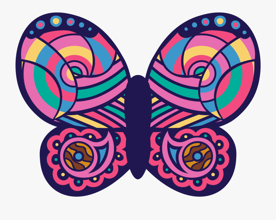 2020 Butterfly Decorative - Circle, Transparent Clipart