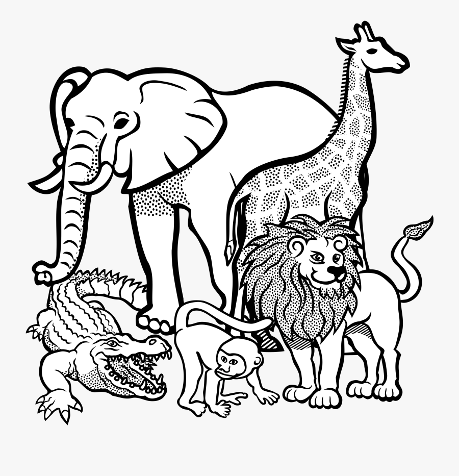 Big 5 Animals Clipart Png Zebra Clip Art At Clkercom - Animal Clipart Black And White Png, Transparent Clipart