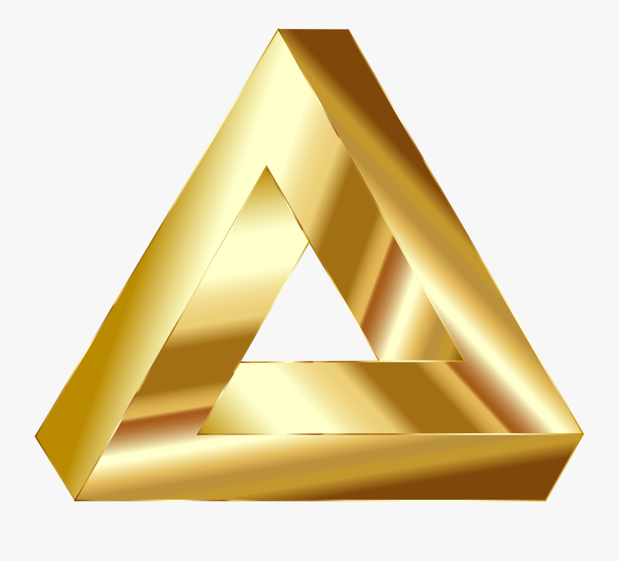 Art,metal - Transparent Gold Triangle Png, Transparent Clipart