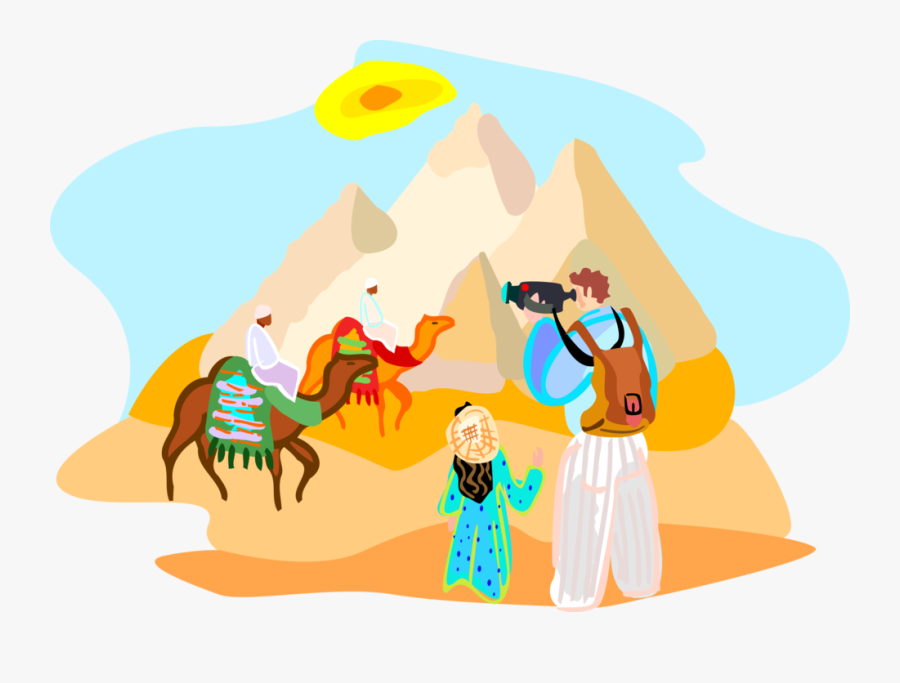 Tourists Film Camels At - Tourism In Egypt Clipart, Transparent Clipart