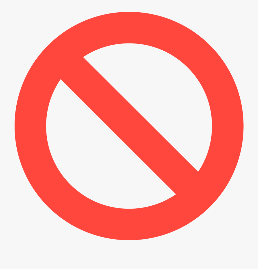 Traffic Sign No Symbol Emoji Warning Sign - No Sign Transparent, Transparent Clipart