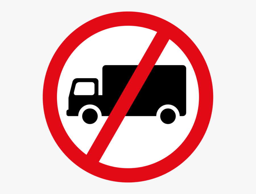 Goods Vehicles Exceeding 3500 Kg Prohibited Sign - South African Road Signs, Transparent Clipart