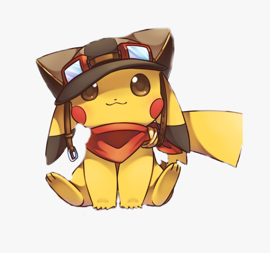 Cute Pikachu With Hat, Transparent Clipart