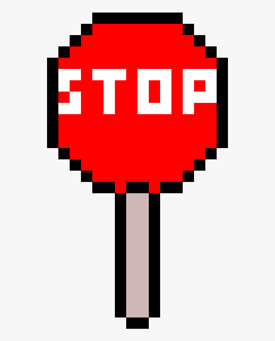 Transparent Stop Sign Clip Art Png - Obito Sharingan Pixel Art, Transparent Clipart