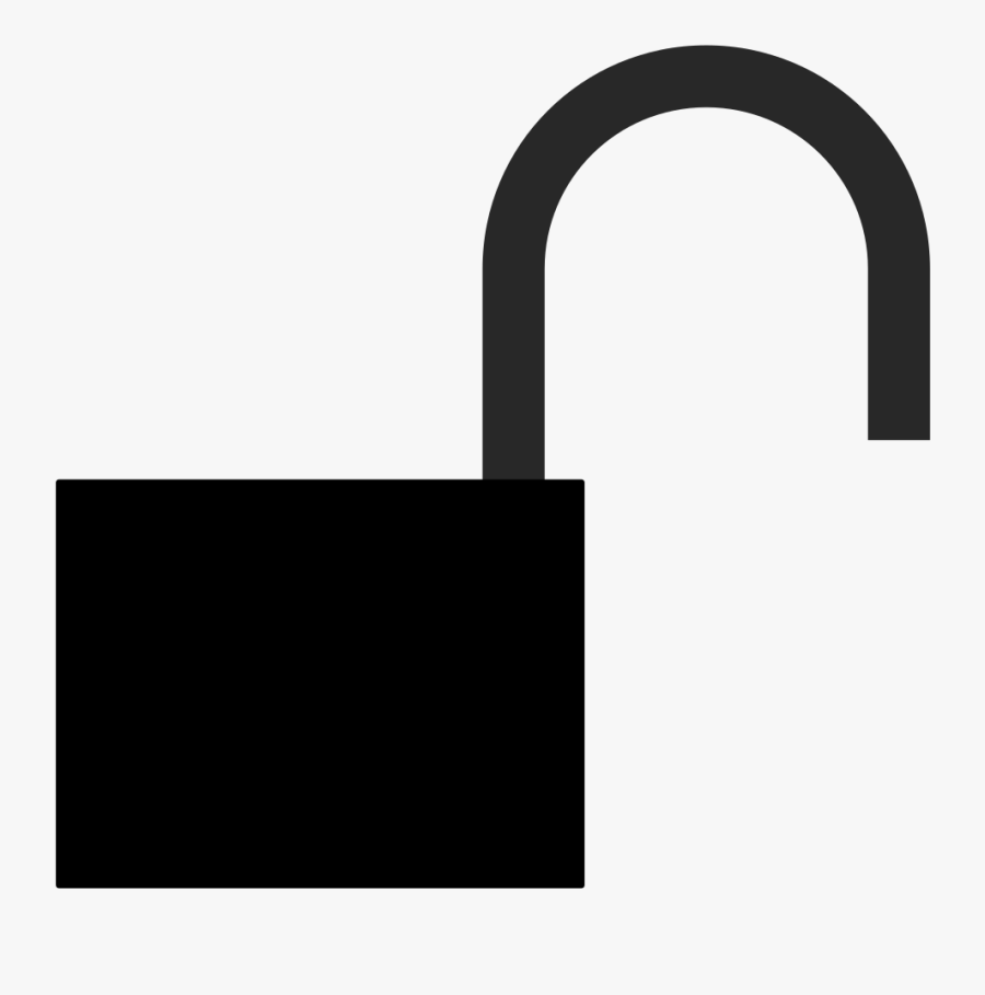 Padlock Unlocked Silhou - Unlocked Lock Clipart, Transparent Clipart