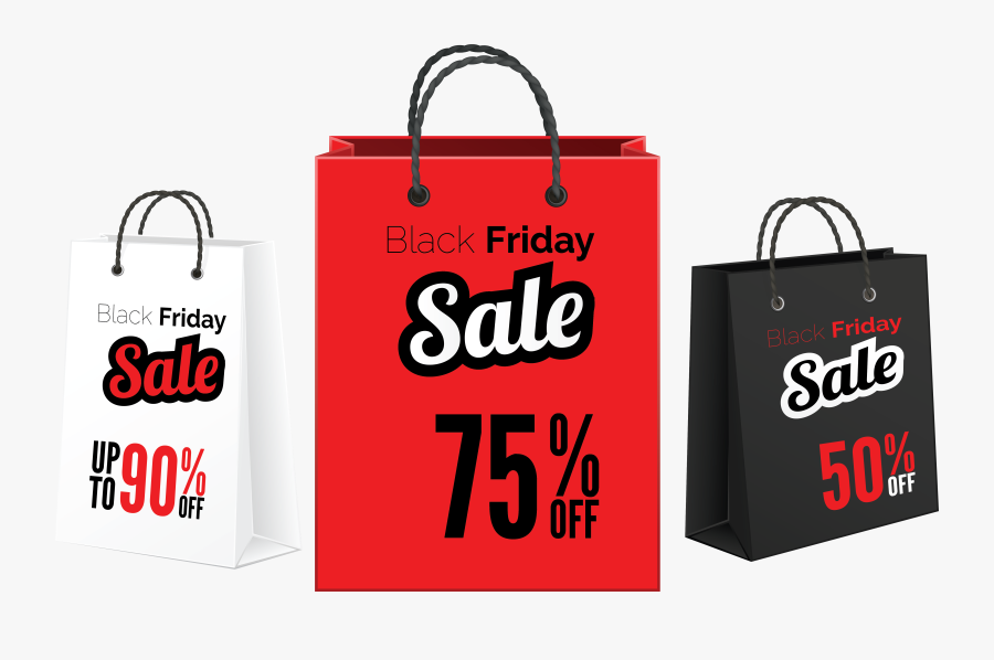 Black Friday Bags Png, Transparent Clipart
