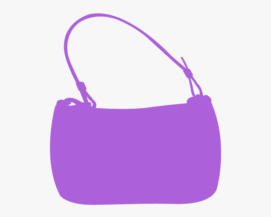 Pink Purse Silhouette, Transparent Clipart