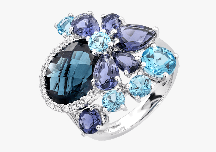 London Blue Topaz Ring , Png Download - Diamond, Transparent Clipart