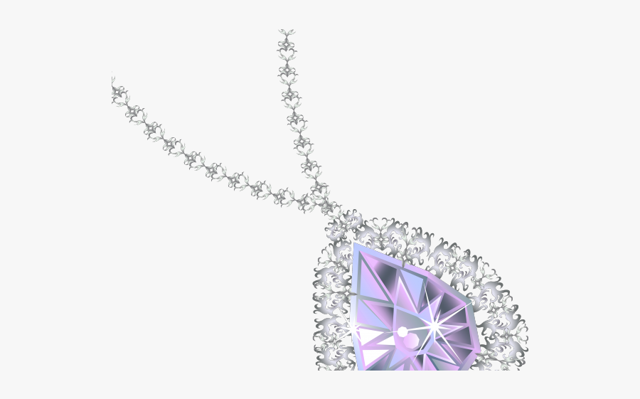 Cartoon Diamond Necklace Png, Transparent Clipart