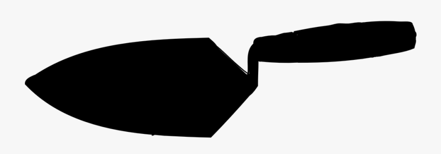 Trowel, Black, Silhouette, Tool, Gardening, Building - Silhouette Tool For Gardening, Transparent Clipart