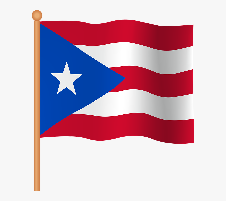 Transparent Puerto Rico Flag Clipart - Cartoon Puerto Rican Flag, Transparent Clipart