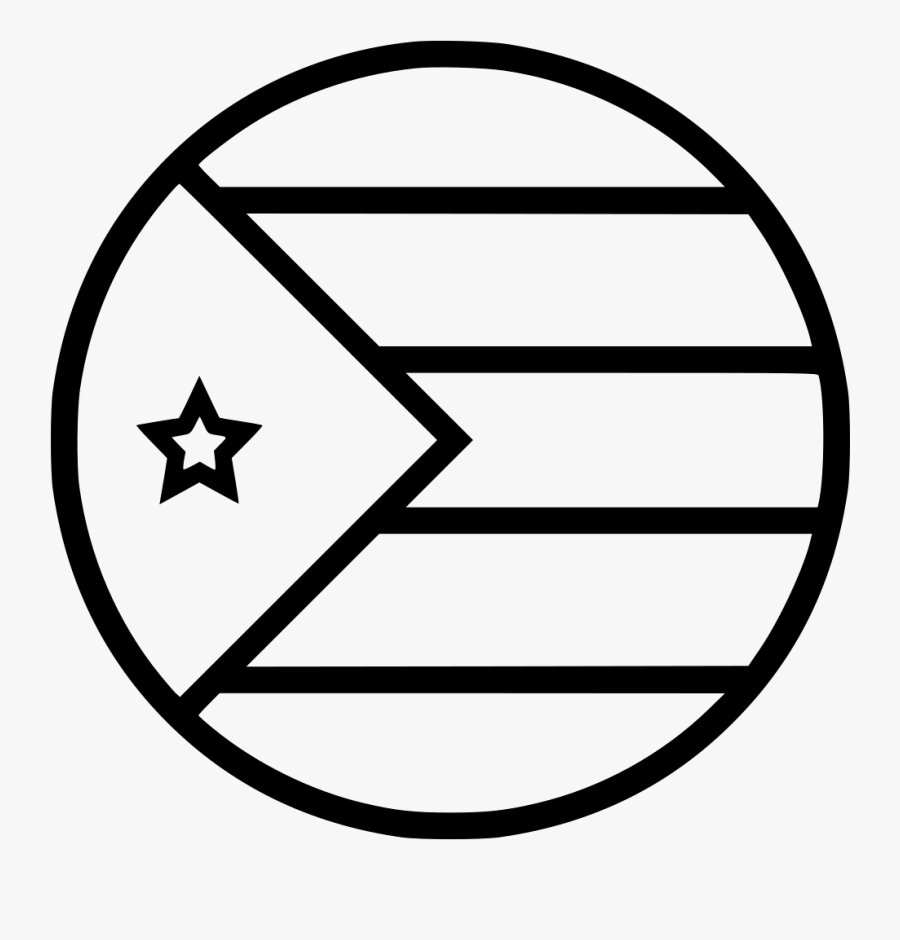 Country Flag Cuba - Cuban Flag Black And White, Transparent Clipart
