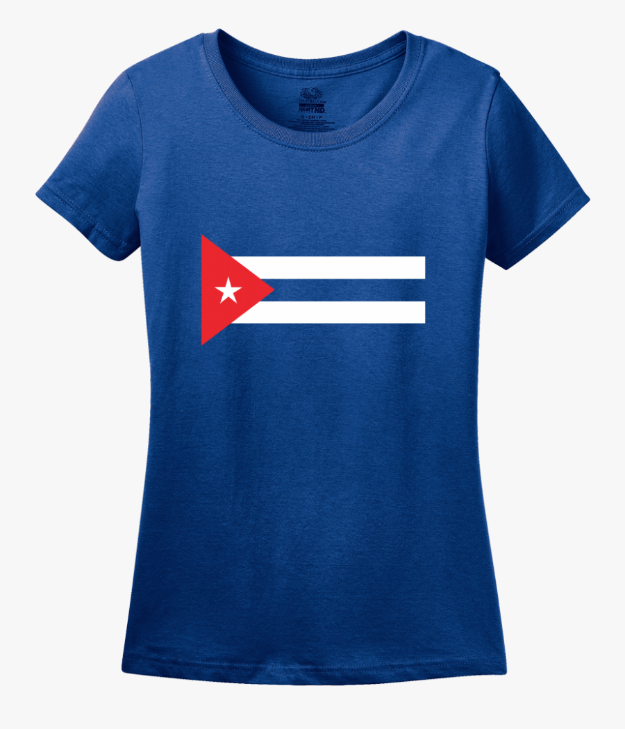 Ladies Royal Cuban National Flag - America Only Has Three Cities Shirt, Transparent Clipart