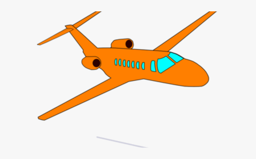Orange Airplane Clipart, Transparent Clipart