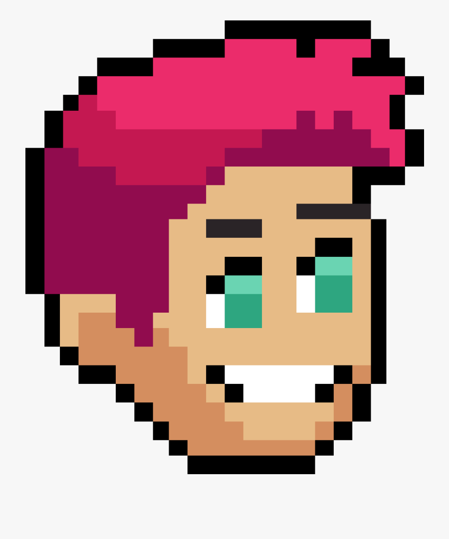 Pink Hair Clipart Male - Deadpool Logo Pixel Art, Transparent Clipart