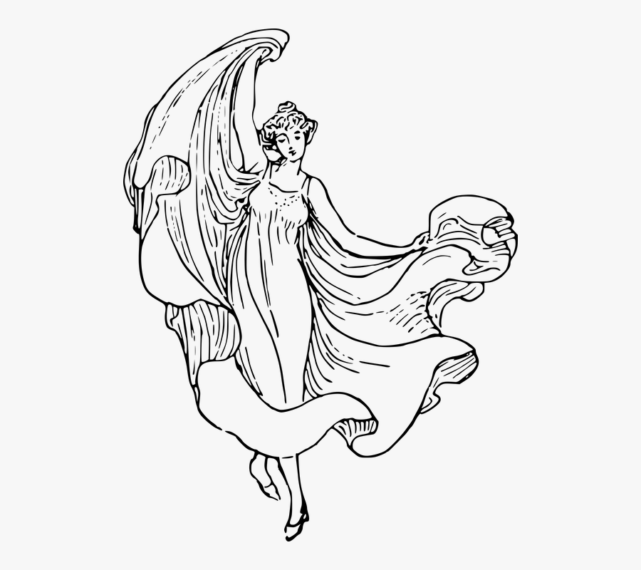 Dance, Dancing, Lady, People, Woman - Free Hand Dance Drawing, Transparent Clipart